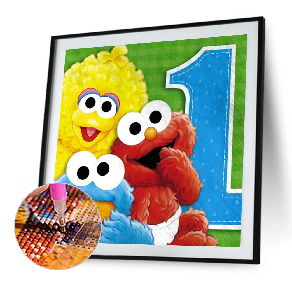 Sesame Street - Full Round Drill Diamond Painting 30*30CM