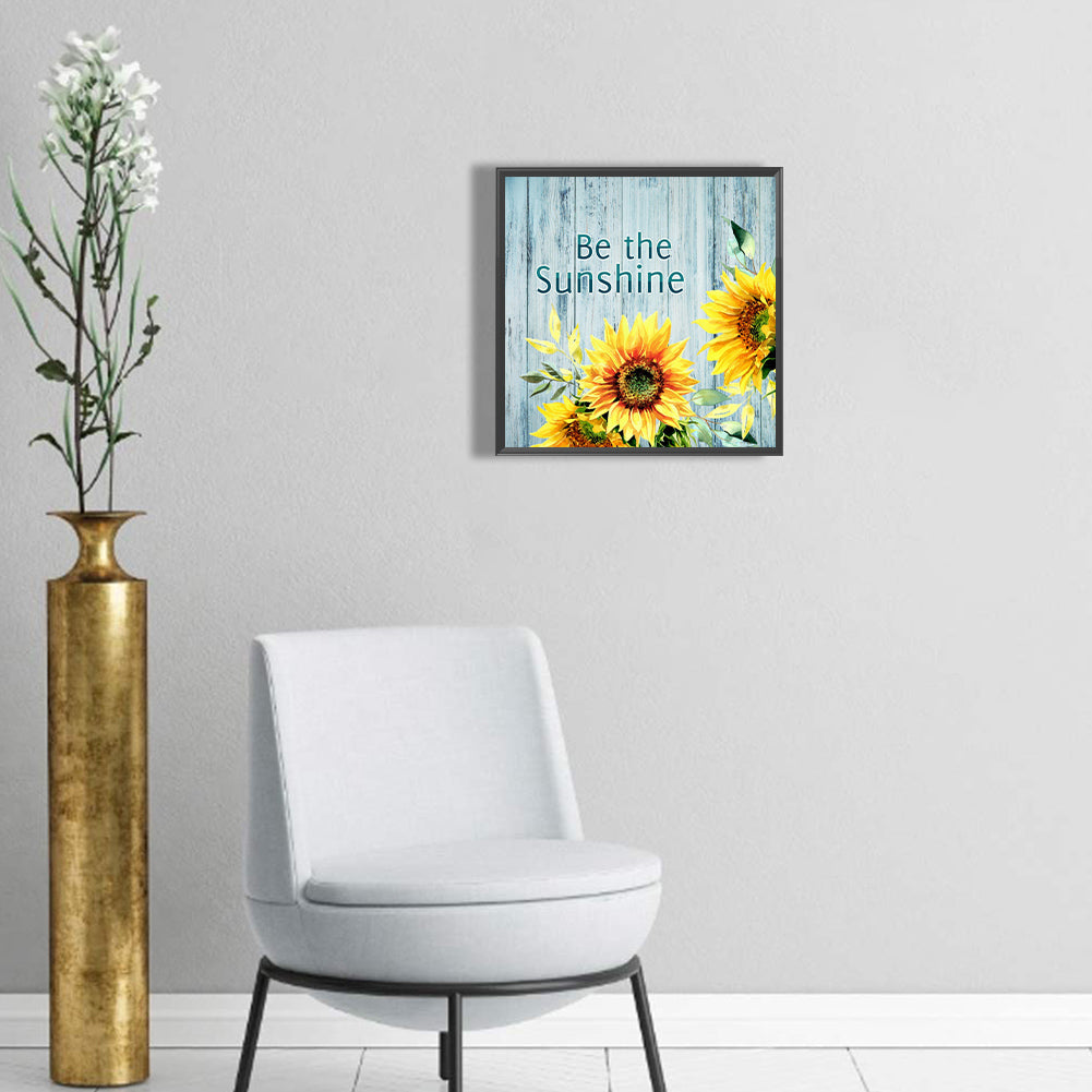 Retro Sunflower - Full Round Drill Diamond Painting 30*30CM