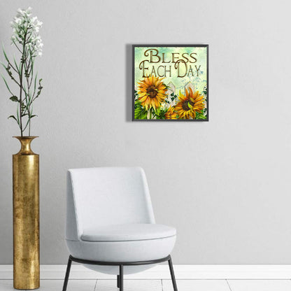 Retro Sunflower - Full Round Drill Diamond Painting 30*30CM