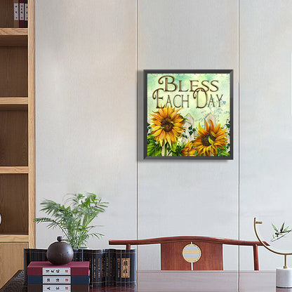 Retro Sunflower - Full Round Drill Diamond Painting 30*30CM