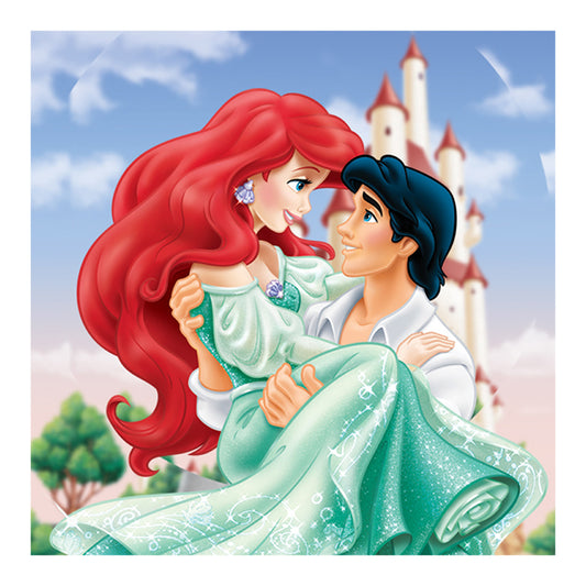 Mermaid Princess Ariel And Prince - Full Round Drill Diamond Painting 40*40CM