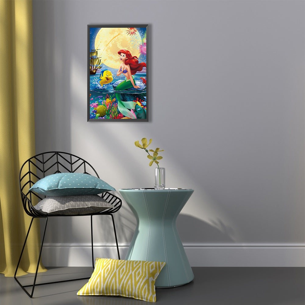 Mermaid Ariel - Full Round Drill Diamond Painting 40*60CM