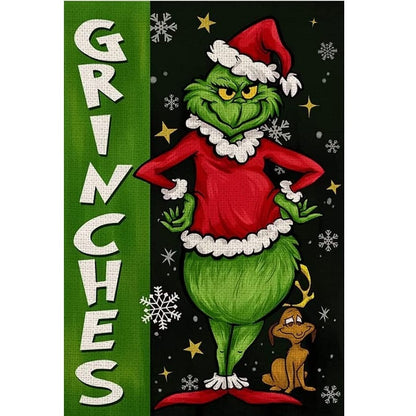 Green Hairy Monster - Full Round Drill Diamond Painting 30*40CM