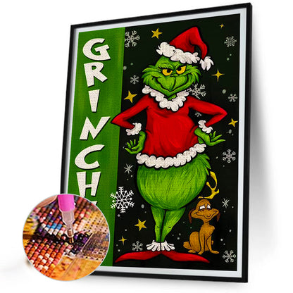 Green Hairy Monster - Full Round Drill Diamond Painting 30*40CM