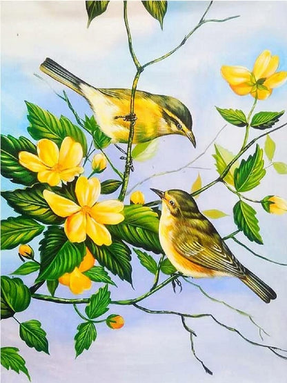 Singing Birds And Fragrant Magpies - Full Round Drill Diamond Painting 30*40CM