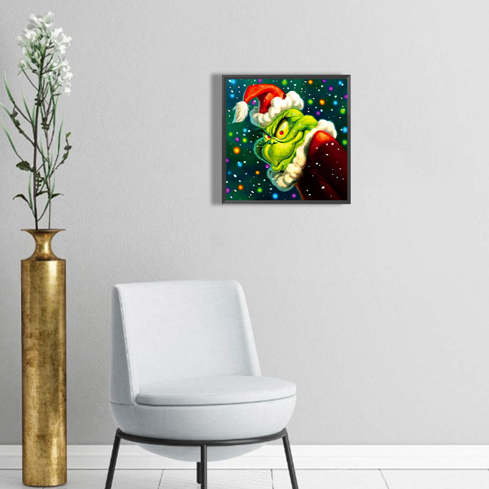 Green Hairy Monster - Full Round Drill Diamond Painting 30*30CM