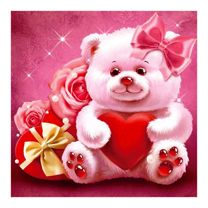 Love Bear - Full Round Drill Diamond Painting 30*30CM