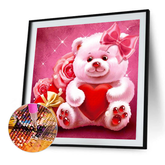 Love Bear - Full Round Drill Diamond Painting 30*30CM