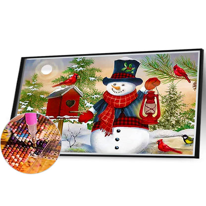 Christmas Snowman - Full Round Drill Diamond Painting 40*30CM