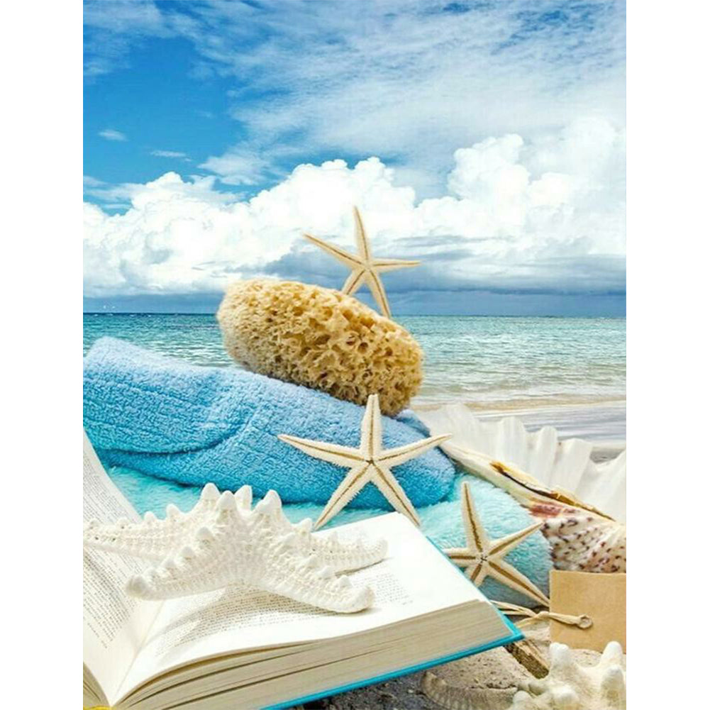 Sea Beach - Full Round Drill Diamond Painting 40*50CM