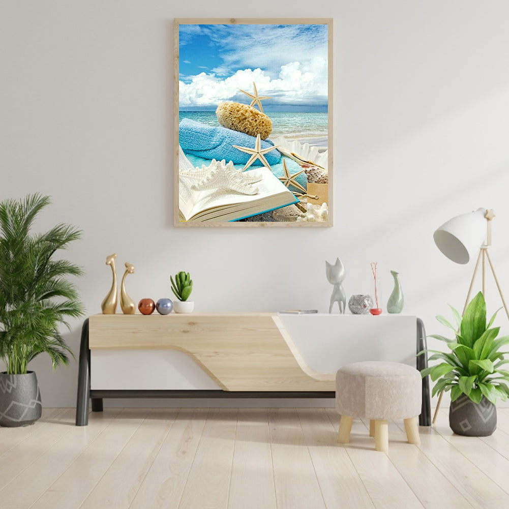 Sea Beach - Full Round Drill Diamond Painting 40*50CM