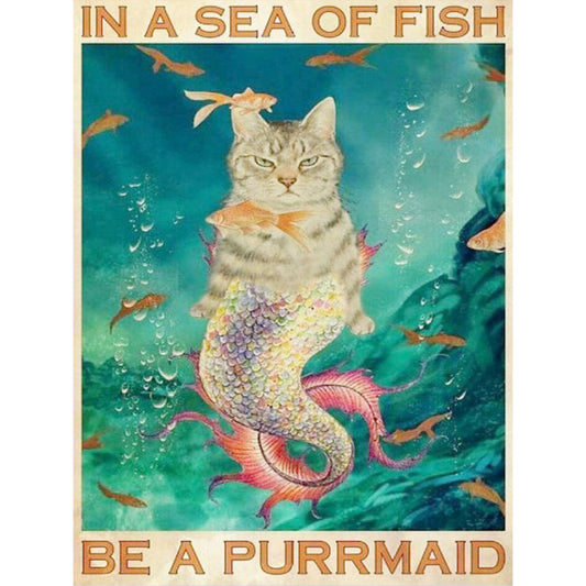 Pretty Pussy - Full Square Drill Diamond Painting 30*40CM