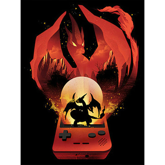 Pokemon Charizard Silhouette - Full Square Drill Diamond Painting 30*40CM