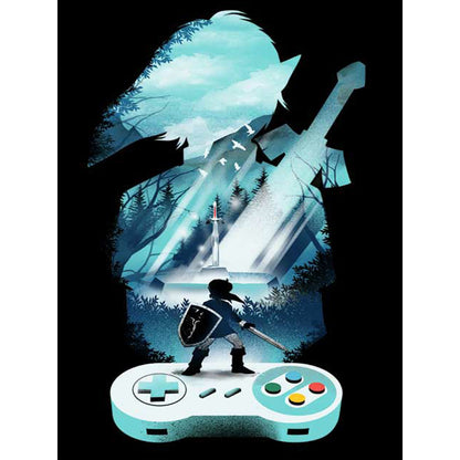 The Legend Of Zelda Silhouette - Full Square Drill Diamond Painting 30*40CM