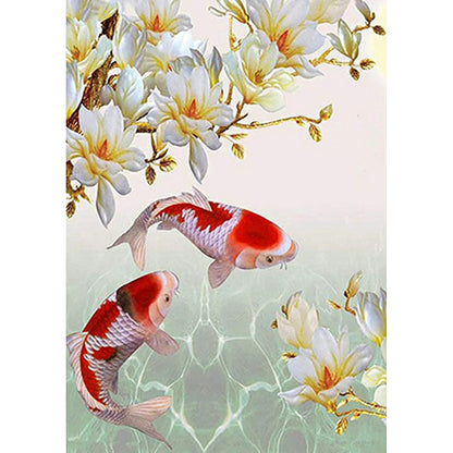 Double Koi - Full Round Drill Diamond Painting 50*60CM