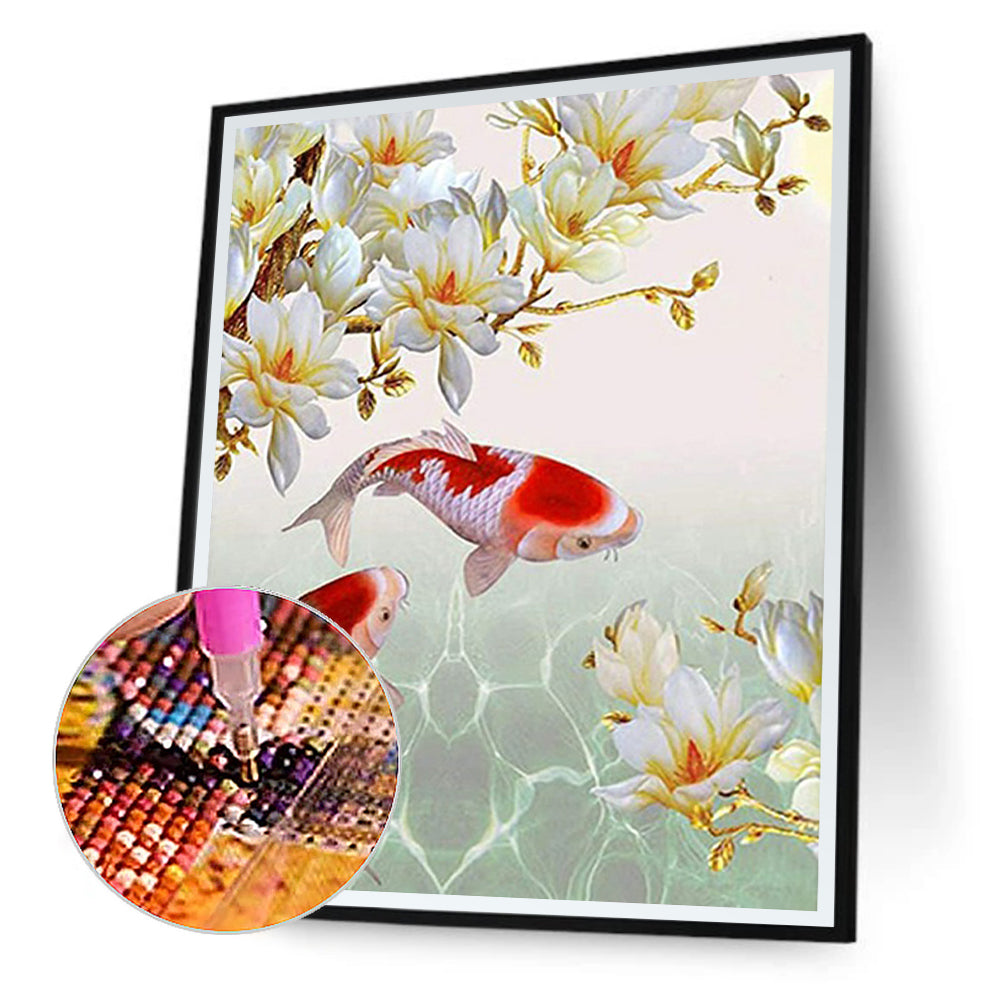 Double Koi - Full Round Drill Diamond Painting 50*60CM