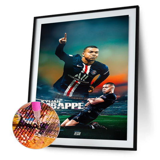 Mbappe - Full Round Drill Diamond Painting 30*50CM