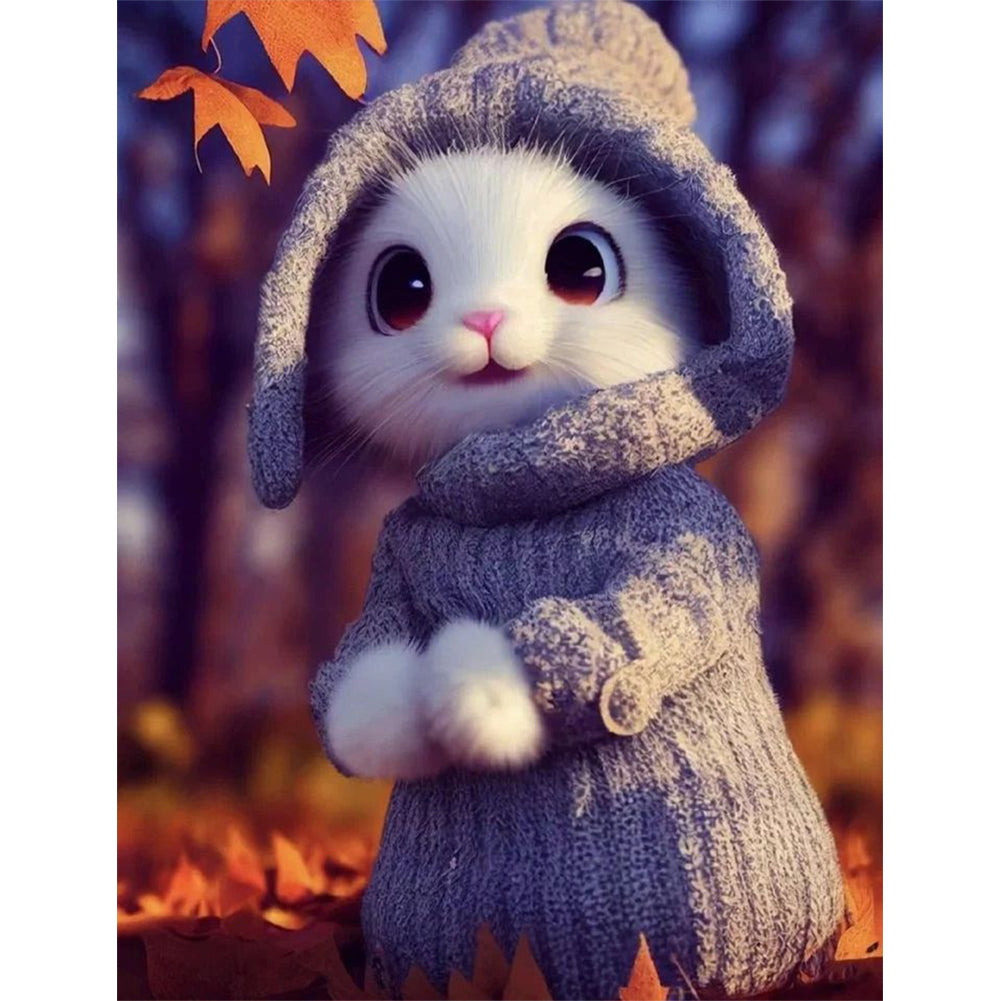Cute Bunny - Full Round Drill Diamond Painting 30*40CM