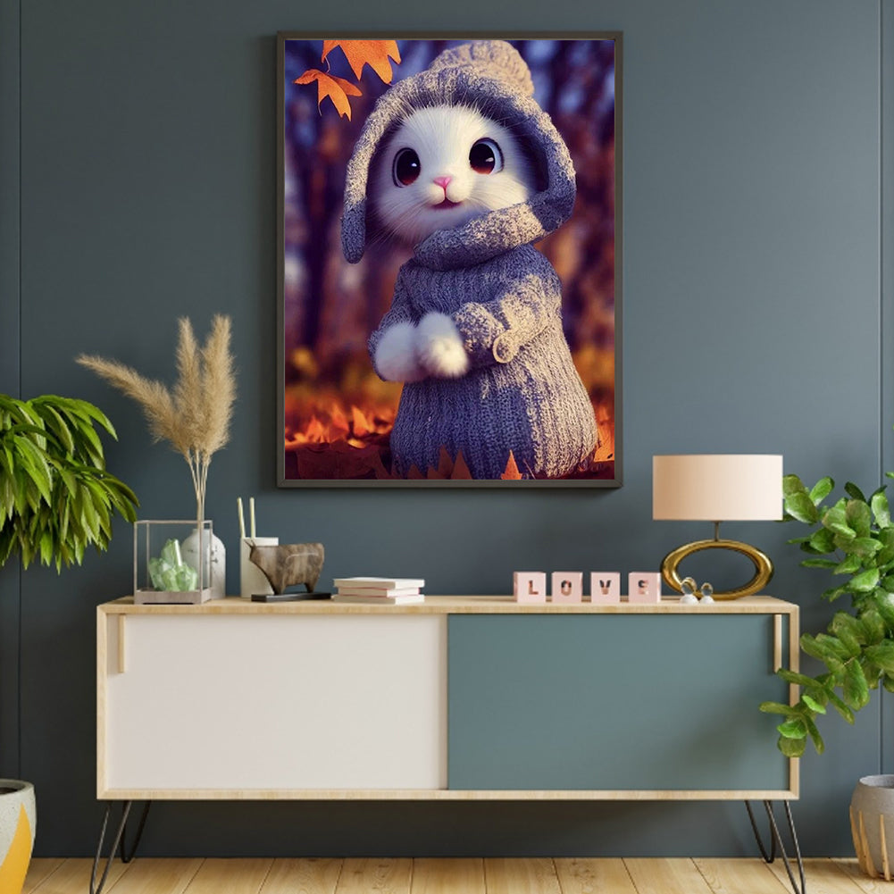 Cute Bunny - Full Round Drill Diamond Painting 30*40CM