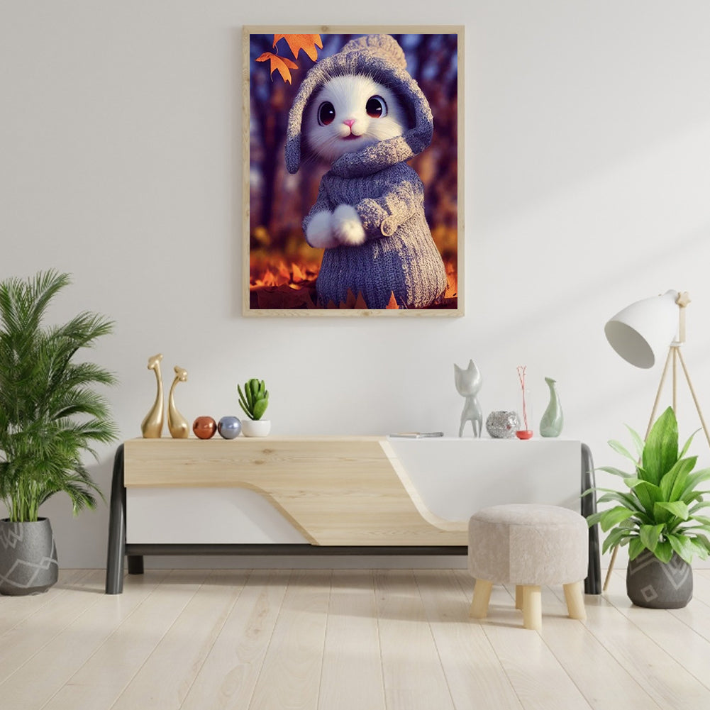 Cute Bunny - Full Round Drill Diamond Painting 30*40CM