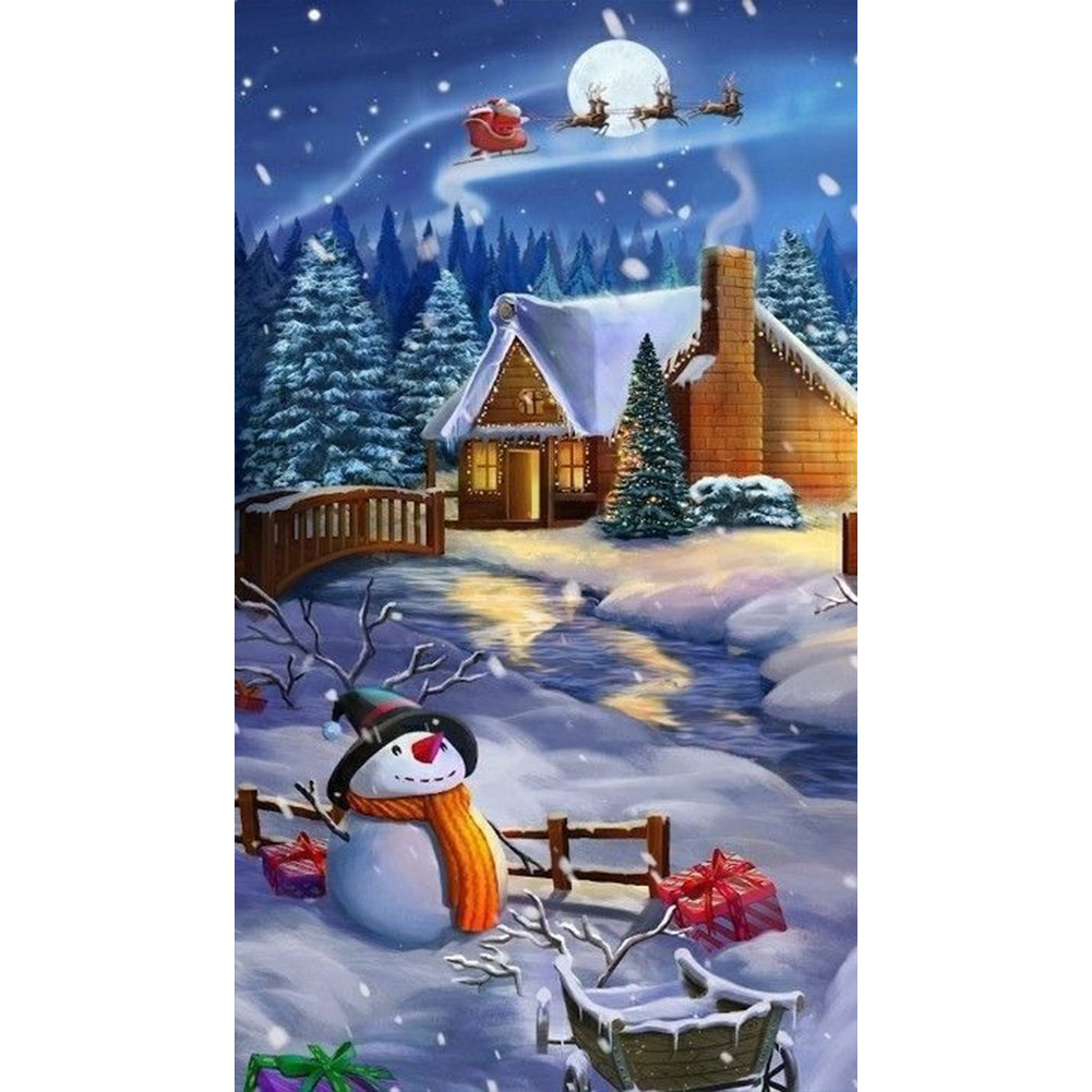 Winter Village Cartoon Series - Full Round Drill Diamond Painting 40*70CM