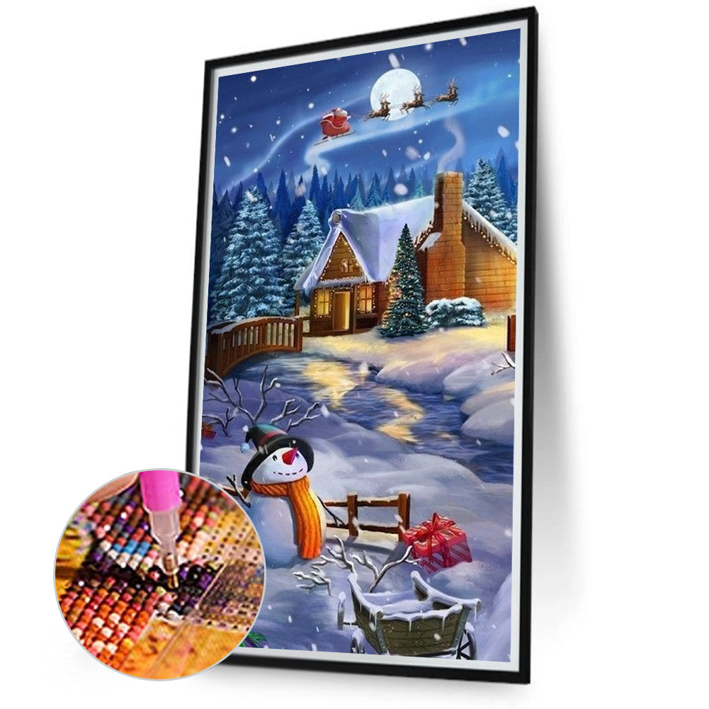 Winter Village Cartoon Series - Full Round Drill Diamond Painting 40*70CM