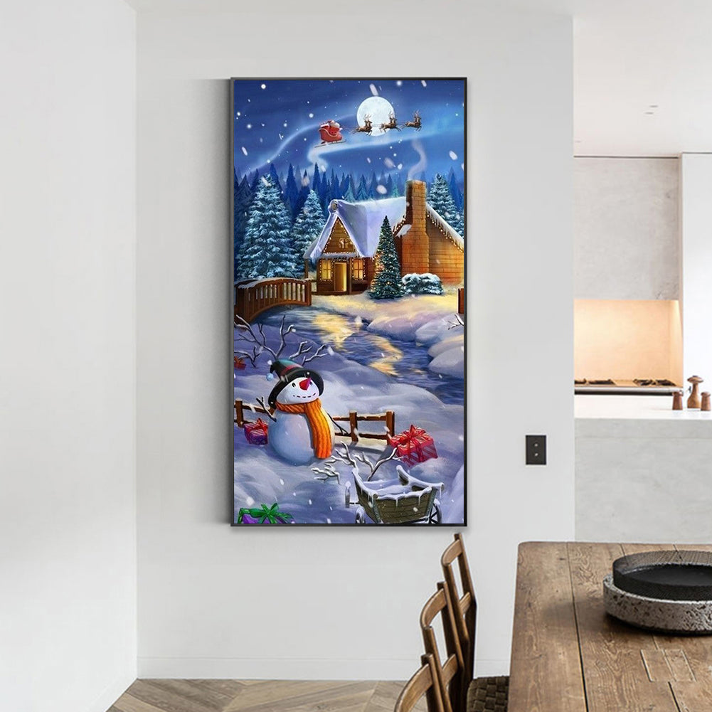 Winter Village Cartoon Series - Full Round Drill Diamond Painting 40*70CM