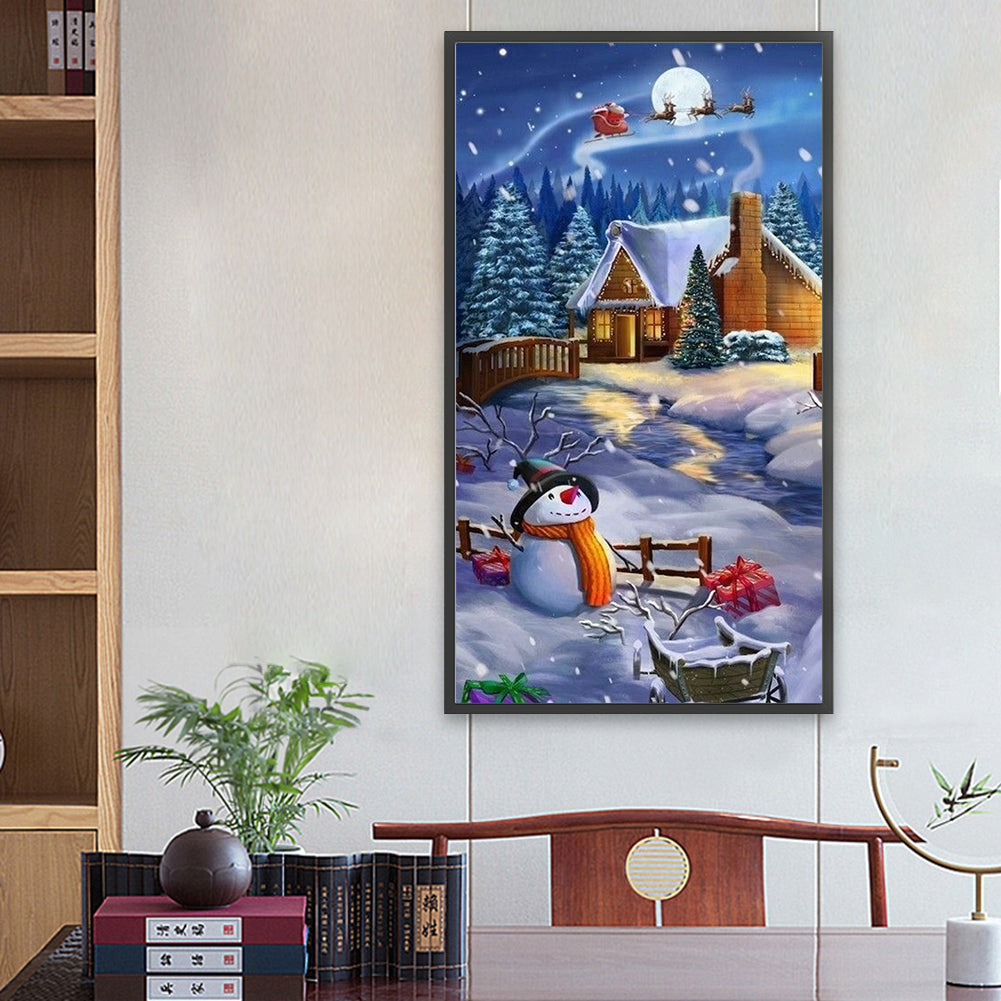 Winter Village Cartoon Series - Full Round Drill Diamond Painting 40*70CM