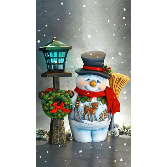 Christmas Snowman - Full Round Drill Diamond Painting 40*70CM