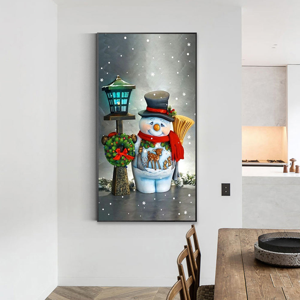 Christmas Snowman - Full Round Drill Diamond Painting 40*70CM