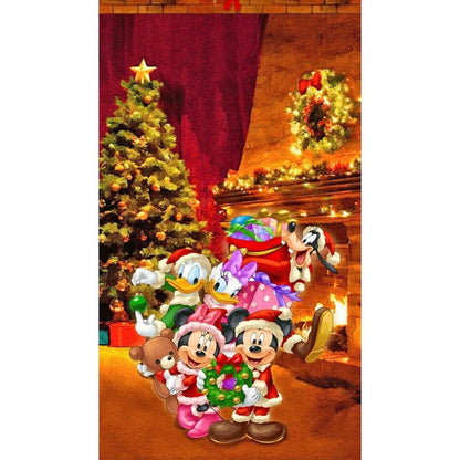 Christmas Disney Mickey Minnie - Full Round Drill Diamond Painting 40*70CM