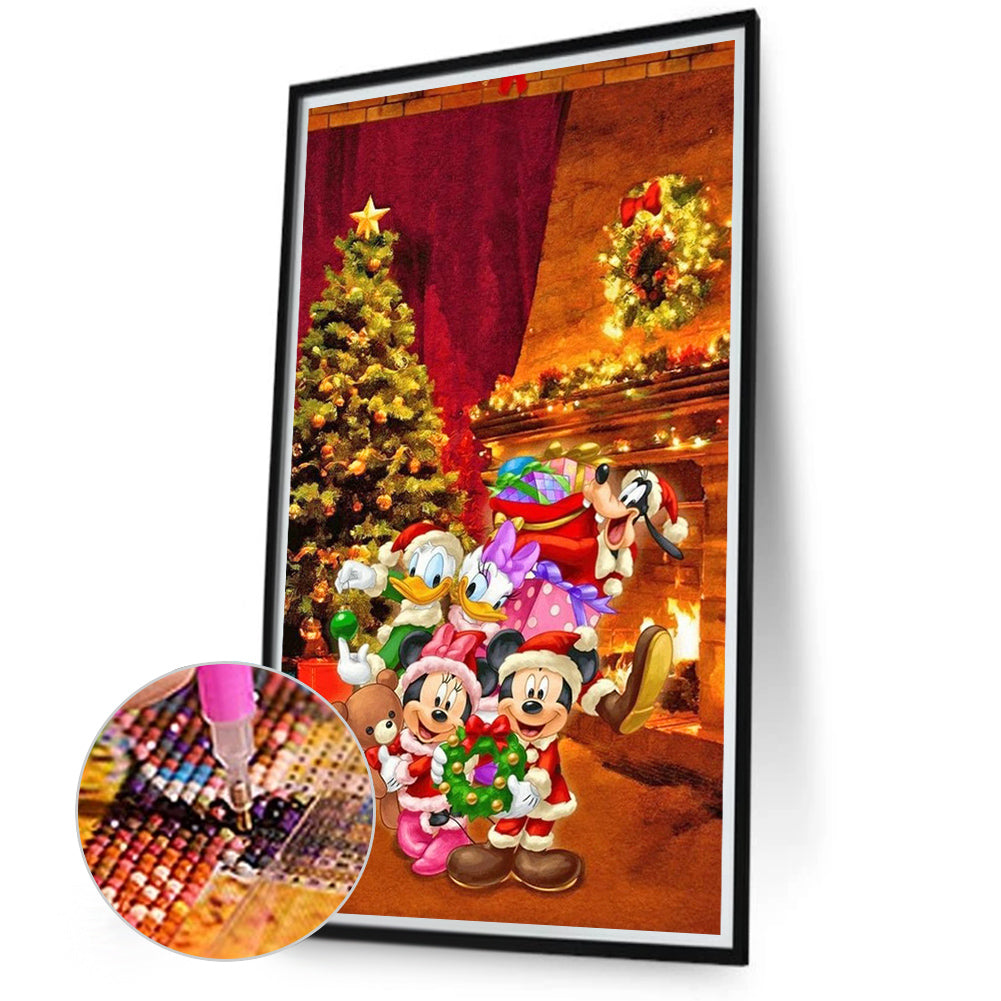 Christmas Disney Mickey Minnie - Full Round Drill Diamond Painting 40*70CM