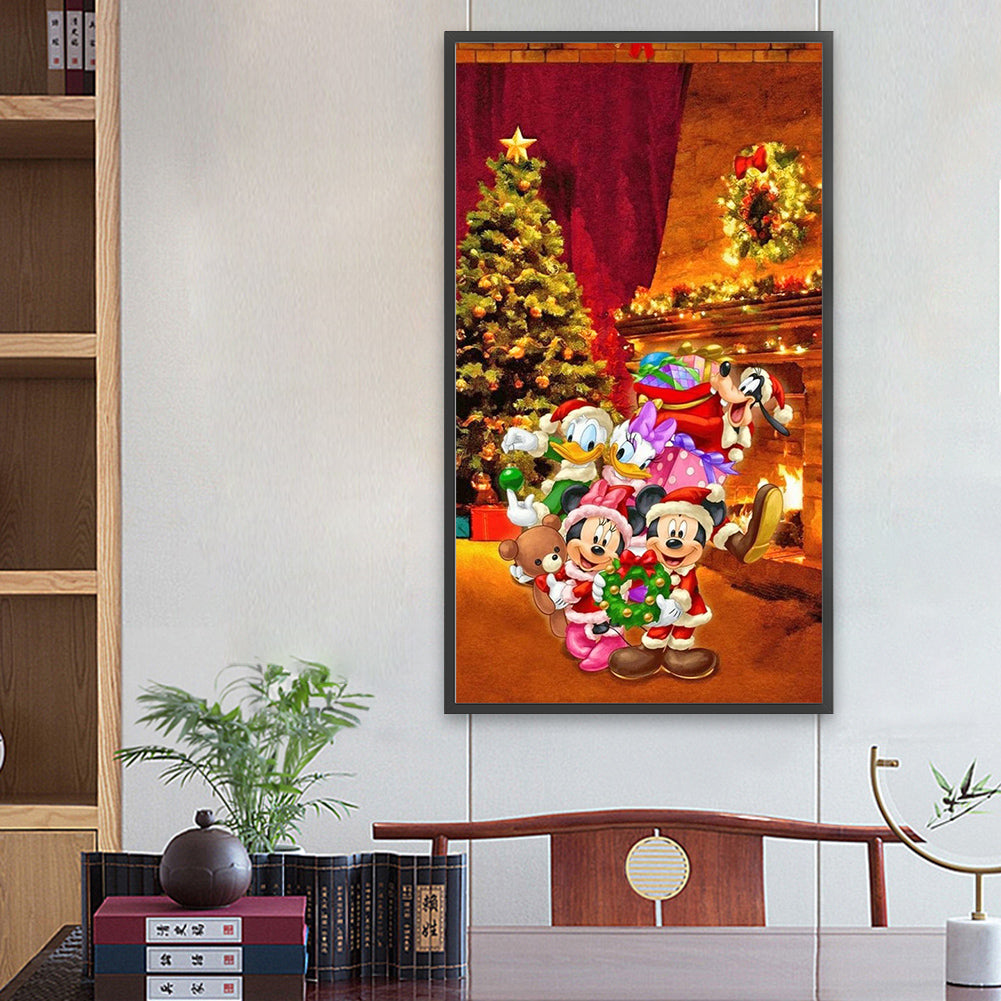 Christmas Disney Mickey Minnie - Full Round Drill Diamond Painting 40*70CM