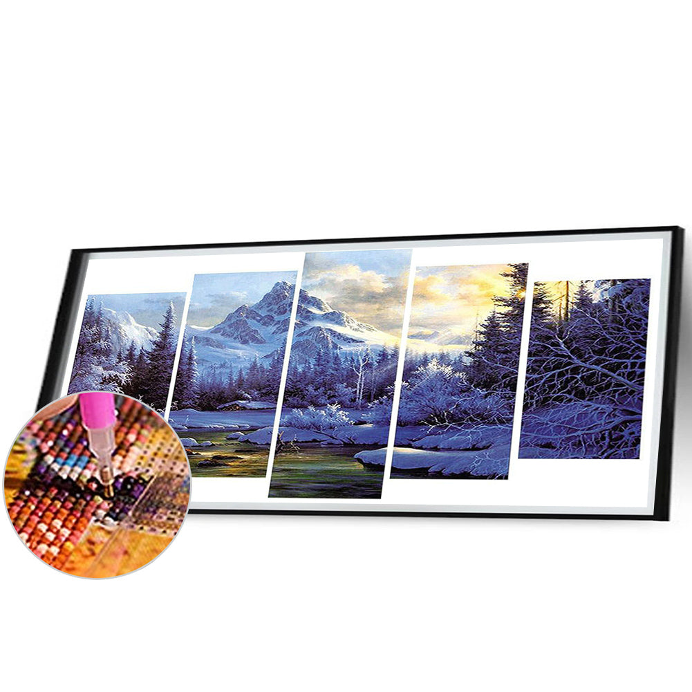 Snow Mountain Rime - Full Square Drill Diamond Painting 95*45CM