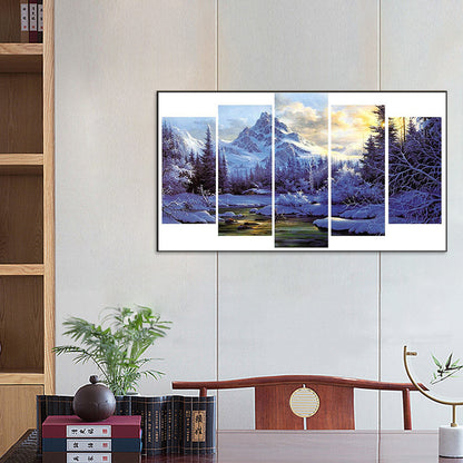 Snow Mountain Rime - Full Square Drill Diamond Painting 95*45CM