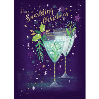 Champagne Glass - Full Round Drill Diamond Painting 30*40CM