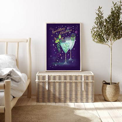 Champagne Glass - Full Round Drill Diamond Painting 30*40CM