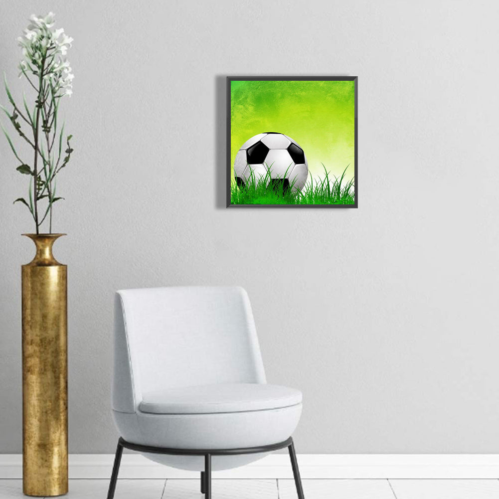 Grass Football - Full Round Drill Diamond Painting 30*30CM