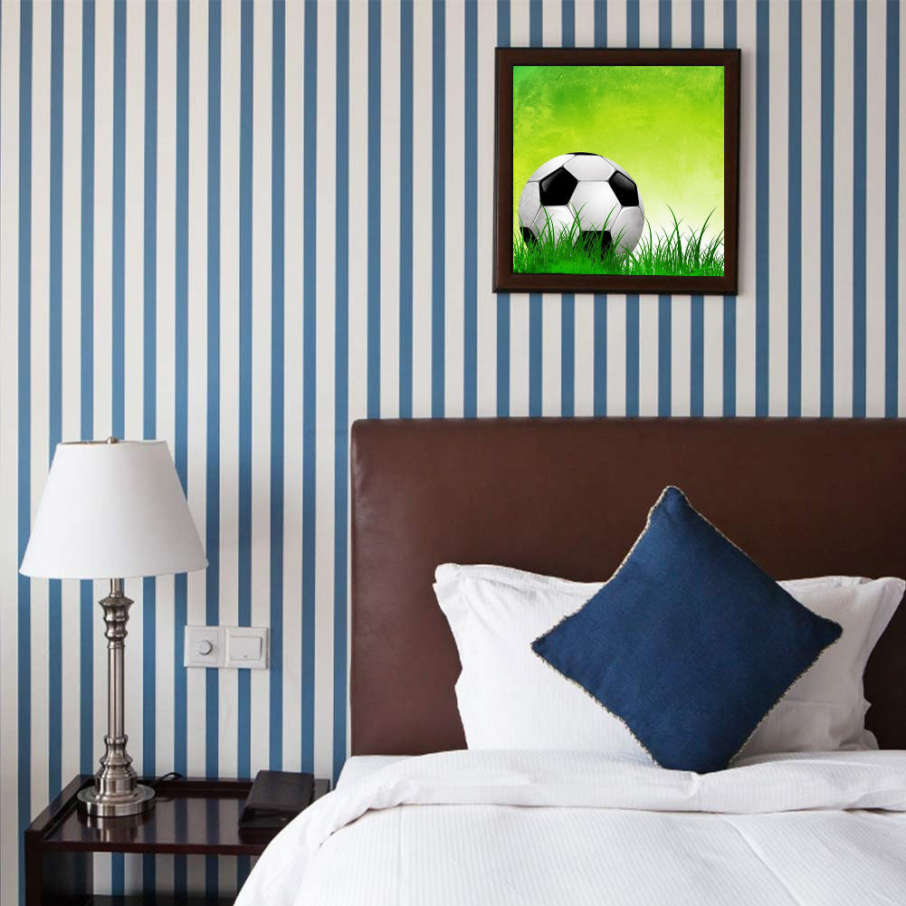 Grass Football - Full Round Drill Diamond Painting 30*30CM