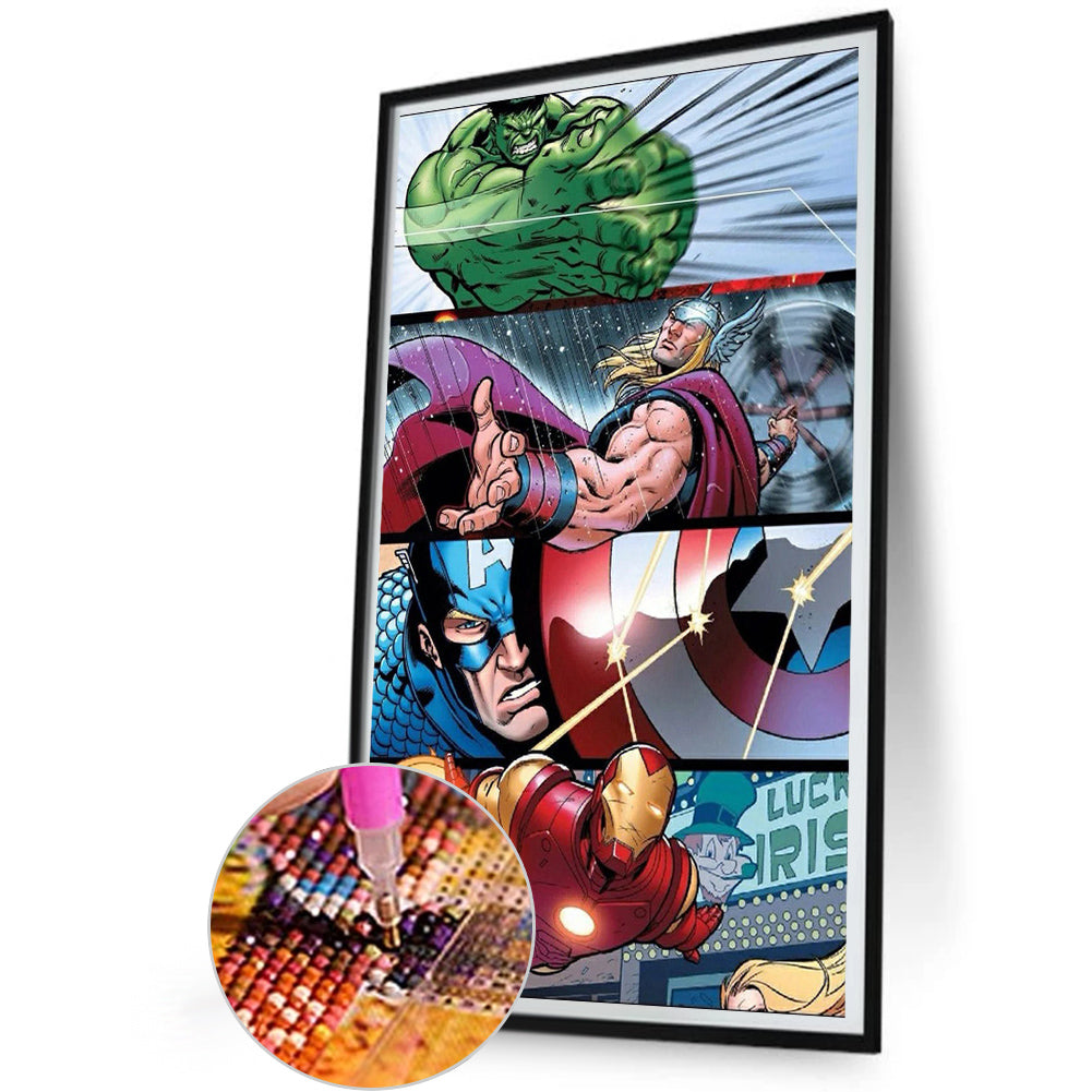 Marvel Superheroes - Full Round Drill Diamond Painting 40*60CM