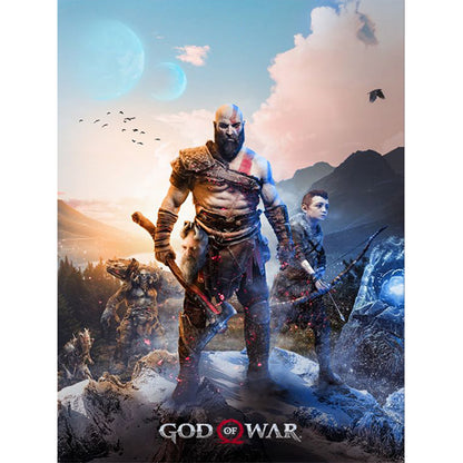 Cartoon Game God Of War - Full Round Drill Diamond Painting 30*40CM