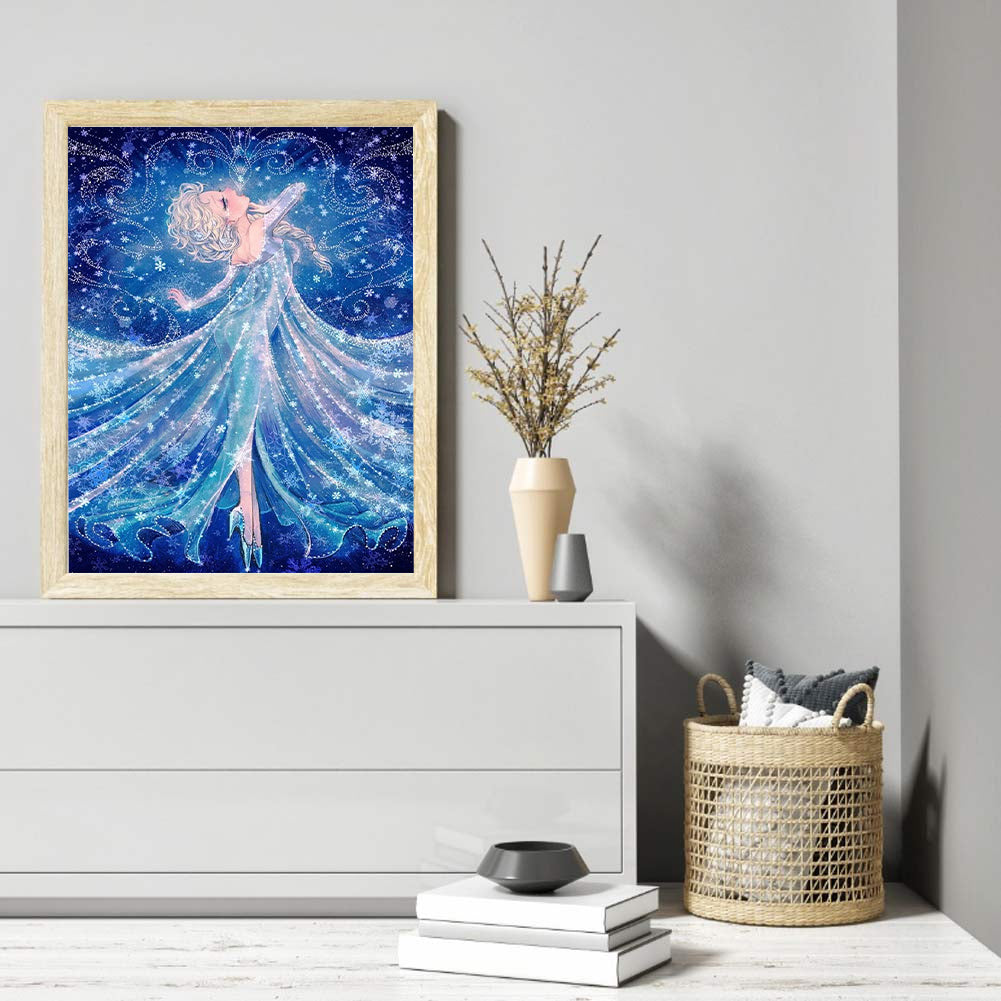 Princess Elsa - Full Round Drill Diamond Painting 30*50CM