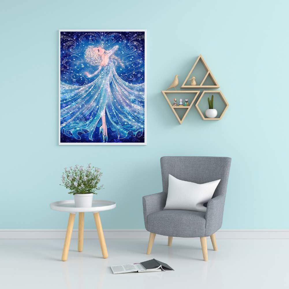 Princess Elsa - Full Round Drill Diamond Painting 30*50CM