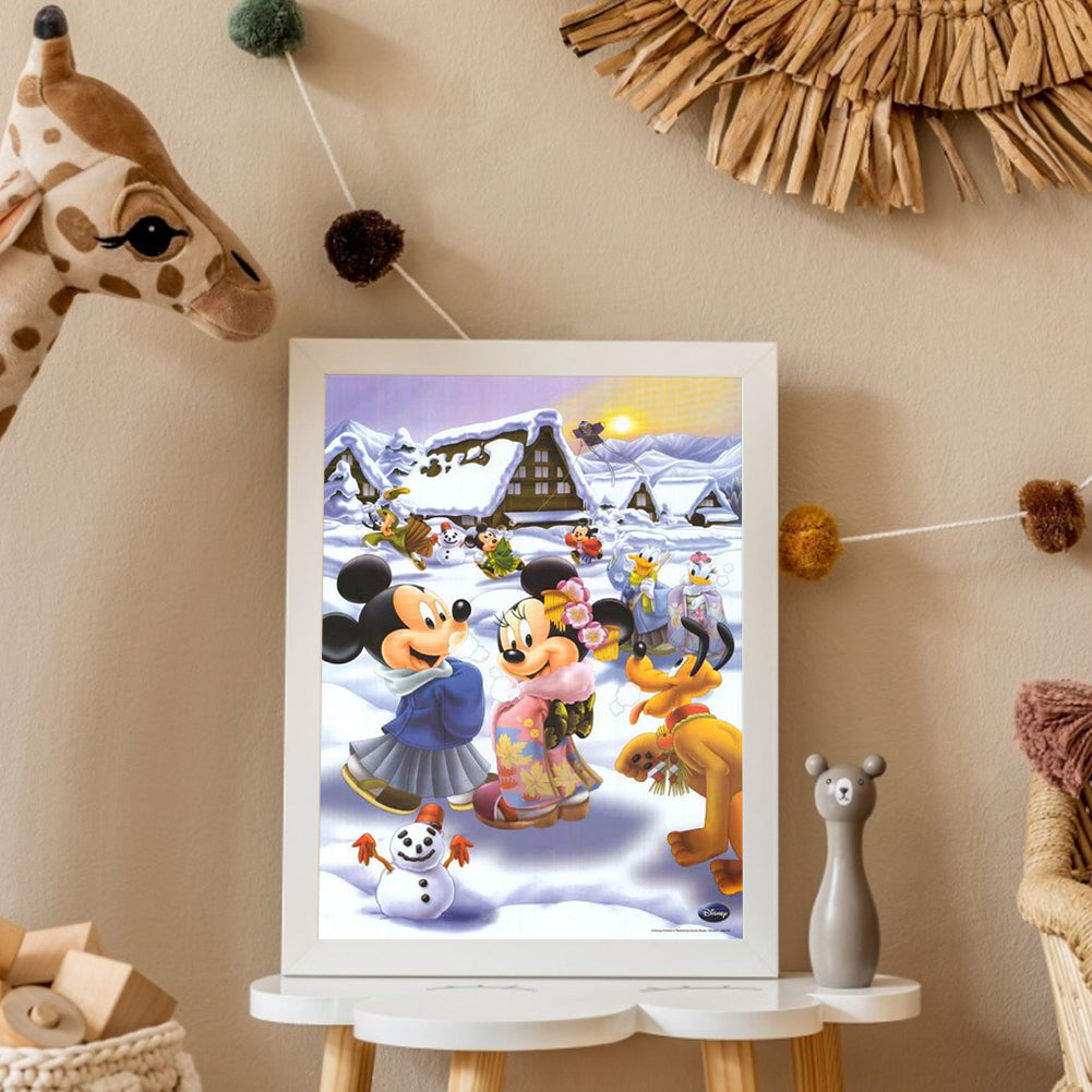 Disney Mickey Minnie - Full Round Drill Diamond Painting 30*50CM