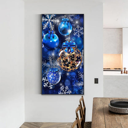 Blue Decorative Ball - Full Square Drill Diamond Painting 40*70CM