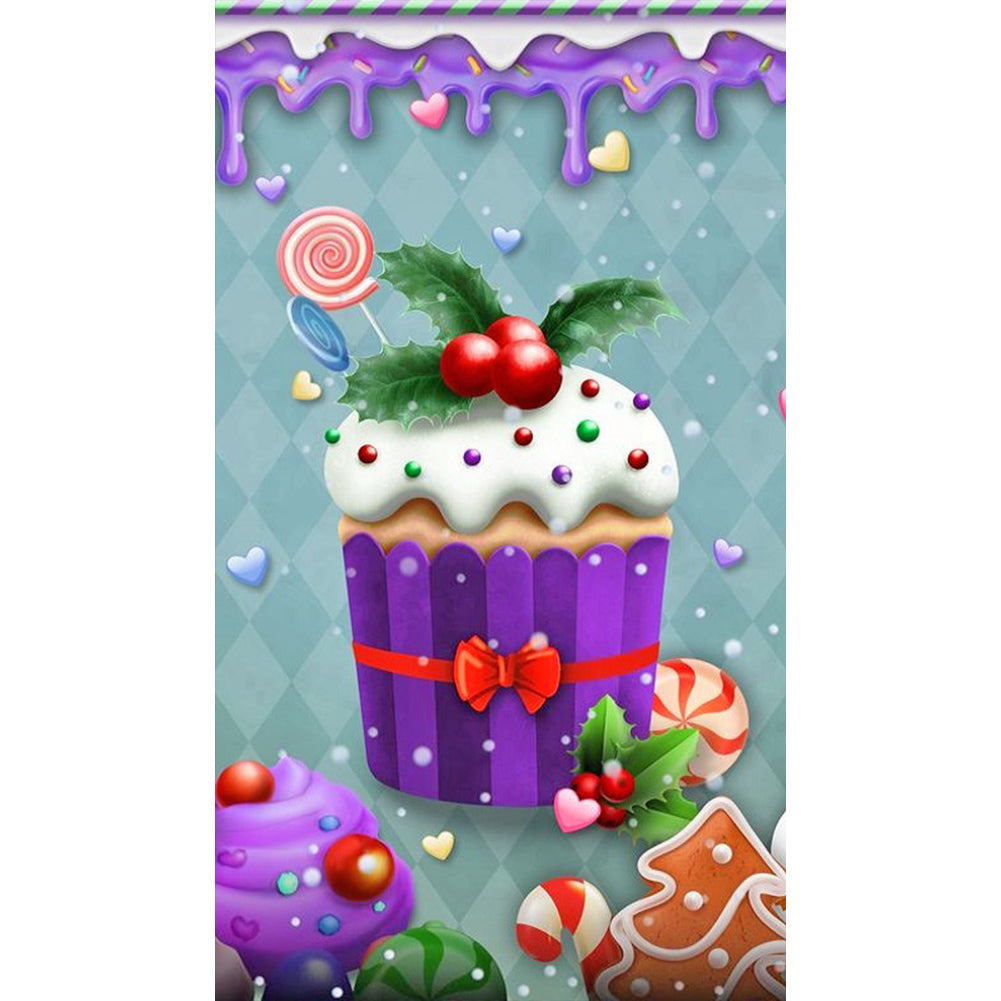 Holiday Cupcakes - Full Square Drill Diamond Painting 40*70CM