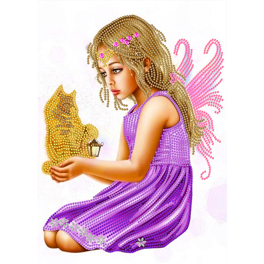 Cute Girl - Special Shaped Drill Diamond Painting 30*40CM