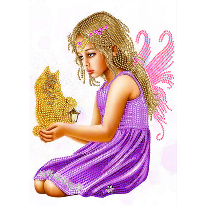 Cute Girl - Special Shaped Drill Diamond Painting 30*40CM