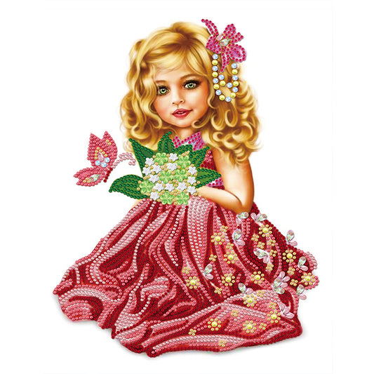 Cute Girl - Special Shaped Drill Diamond Painting 30*40CM