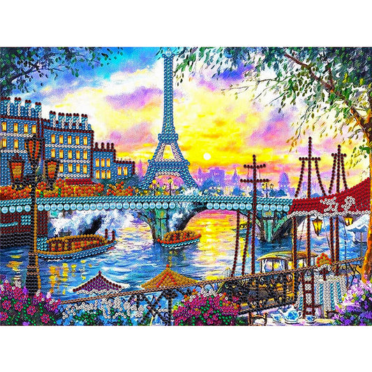 Eiffel Tower - Special Shaped Drill Diamond Painting 40*30CM